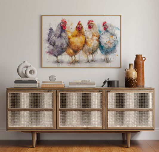 Four Feathered Friends Strolling Together