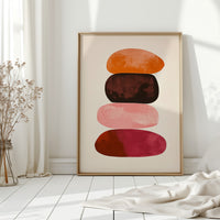 Sunset Stones Stack In Silence