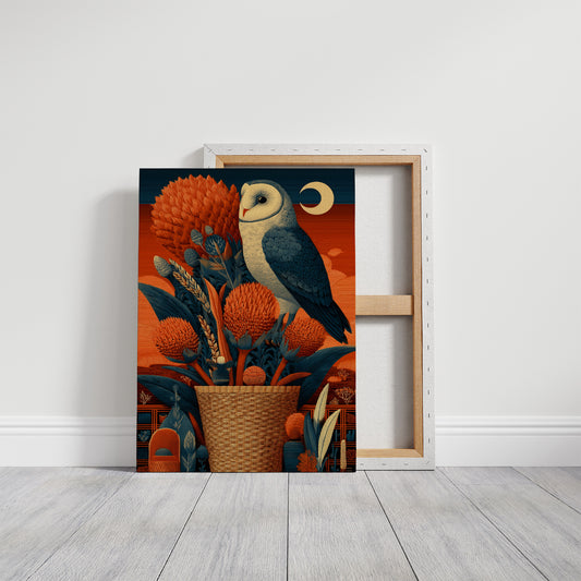 Barn Owl, Desert Moon Basket