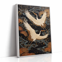 Celestial Cranes Dance Through Starlight