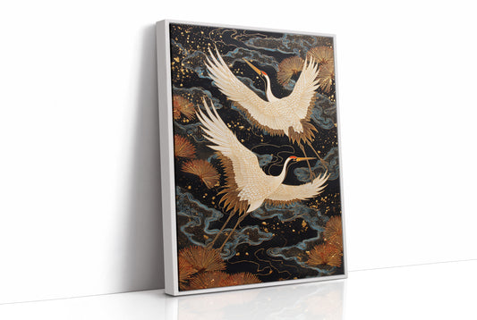 Celestial Cranes Dance Through Starlight