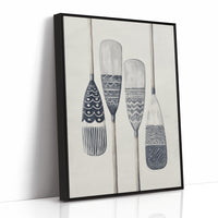 Carved Oars Tell Lakeside Tales