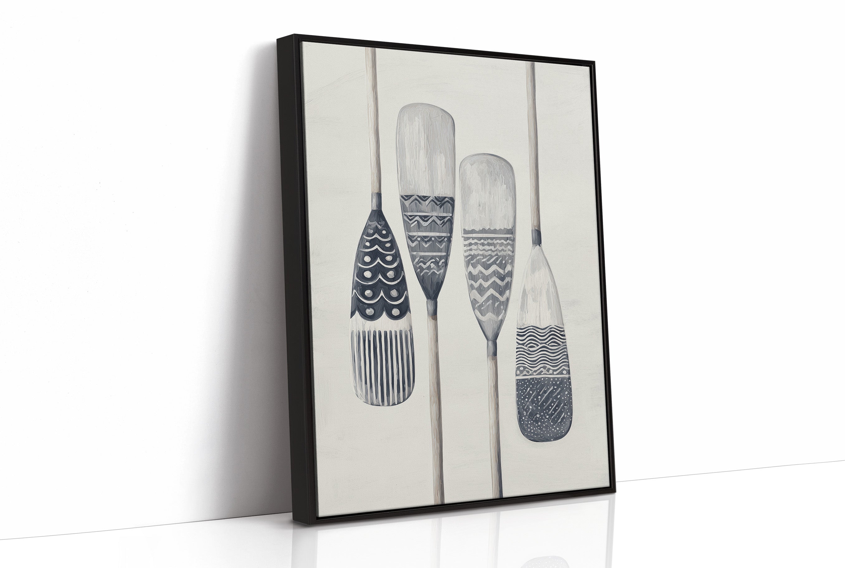 Carved Oars Tell Lakeside Tales