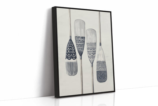 Carved Oars Tell Lakeside Tales