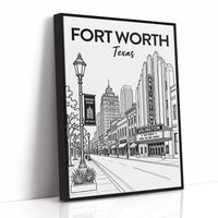 Fort Worth, Marquee Line Art