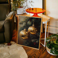 Golden Orbs of Winter's Embrace