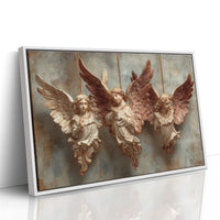 Three Carved Angels on Strings