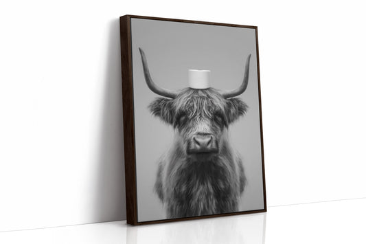 Highland Humor In Monochrome