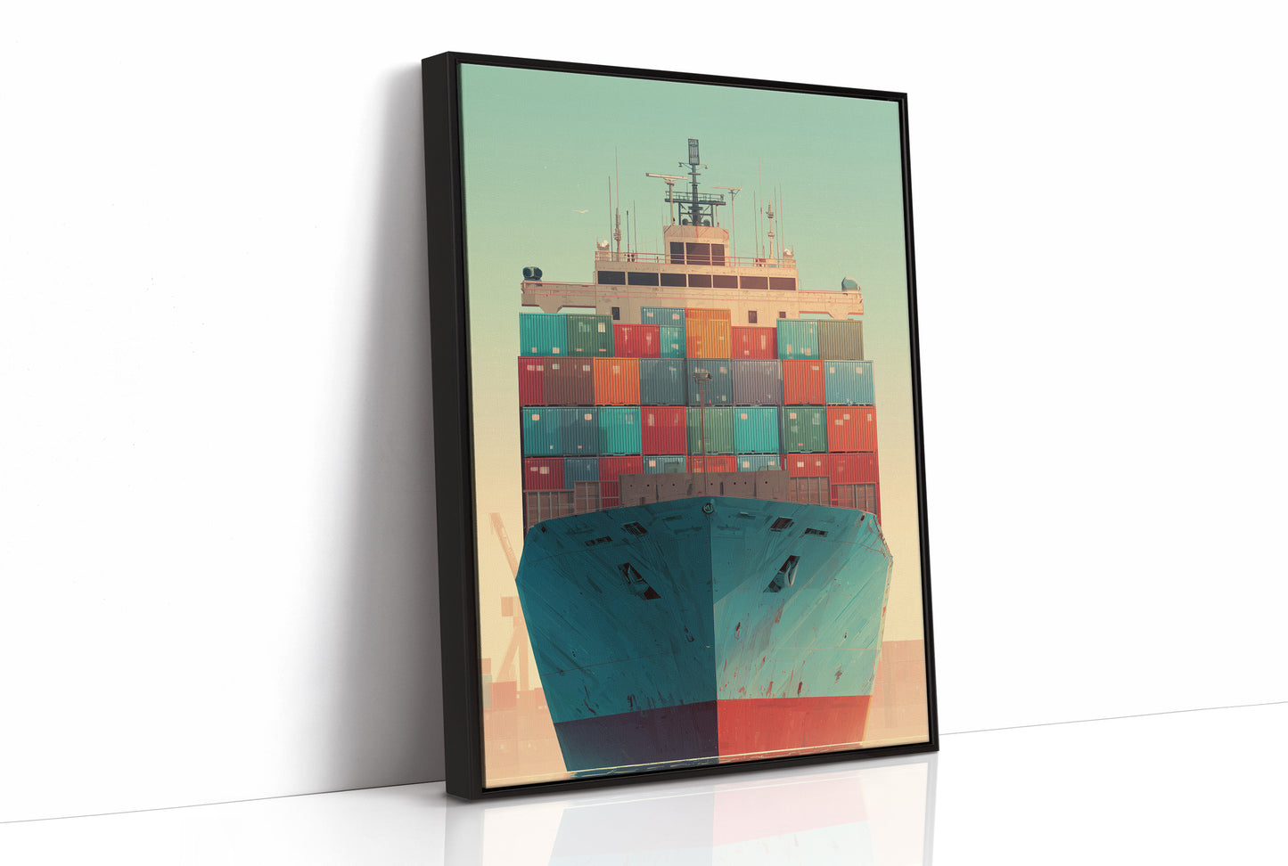 Cargo Vessel In Mint Waters