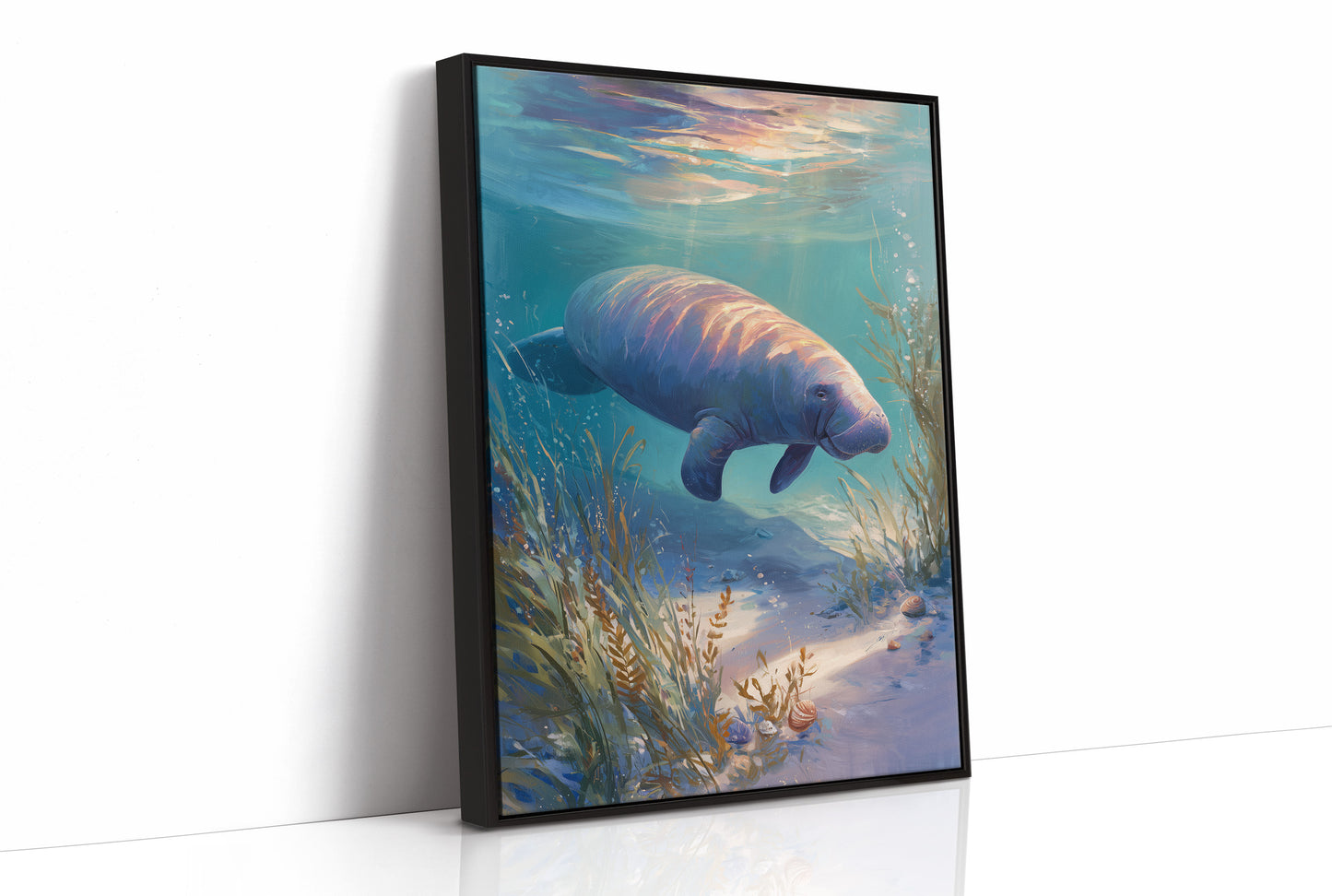 Gentle Giant Glides Through Crystal Waters