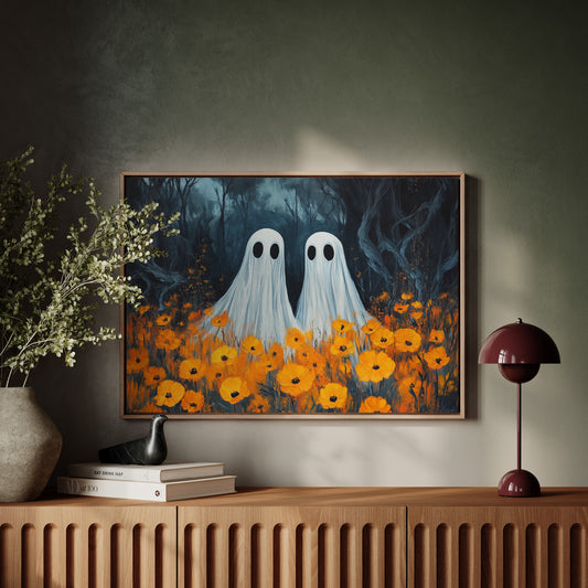 Spectral Friends Among Autumn Poppies