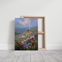 Sacred Summit Blooms Under Pastel Skies