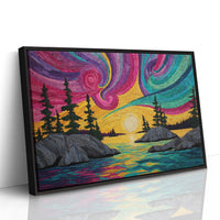 Northern Lights Paint Summer Waters