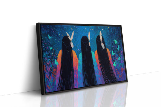 Moonlit Sisters Dance With Butterflies