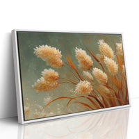 Pampas Plumes Against Sage Sky