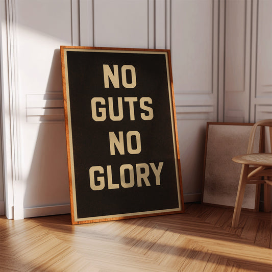 No Guts No Glory Vintage Poster