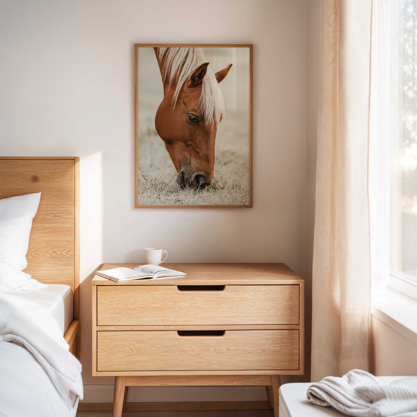 Quiet Morning Graze with Golden Mane