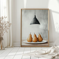 Three Pears Under Industrial Light