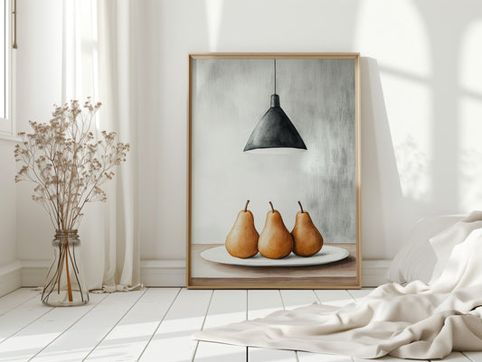 Three Pears Under Industrial Light