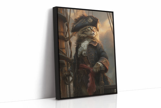 Feline Captain Navigates Golden Seas