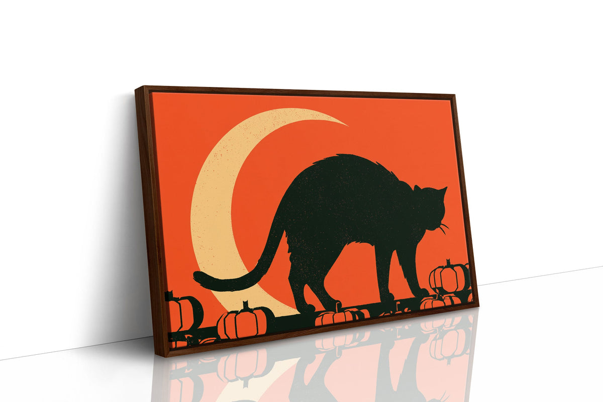 Arched Cat Crescent Moon Prowl