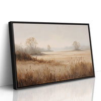 Morning Mist Paints Prairie Gold