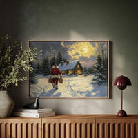 Moonlit Journey To Cabin Warmth