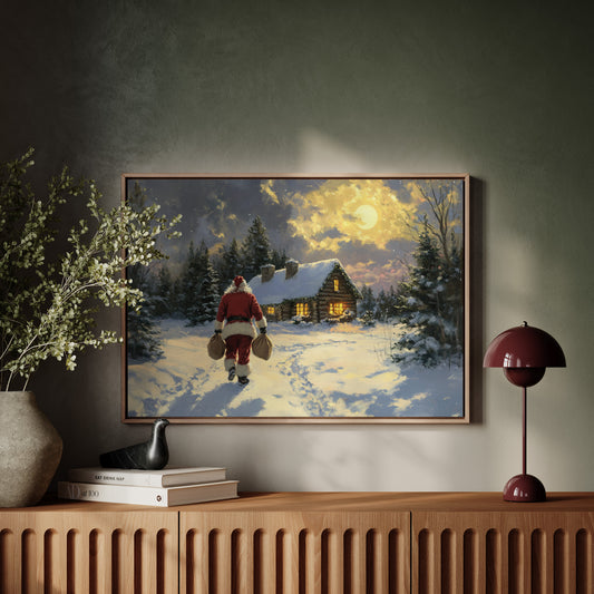 Moonlit Journey To Cabin Warmth