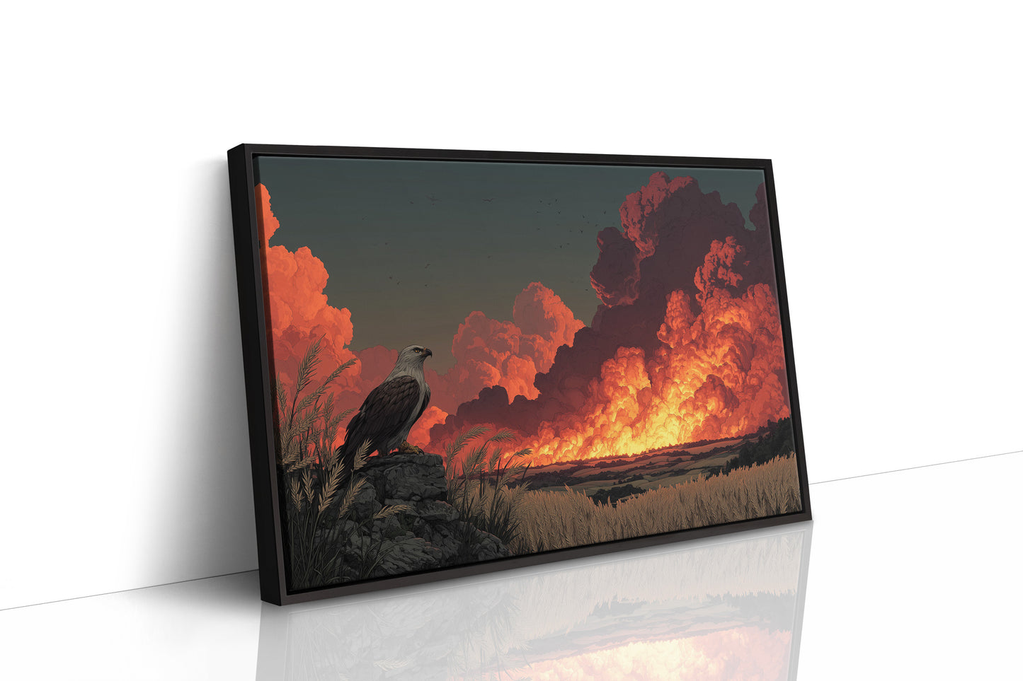 Eagle Watching the Ember Horizon