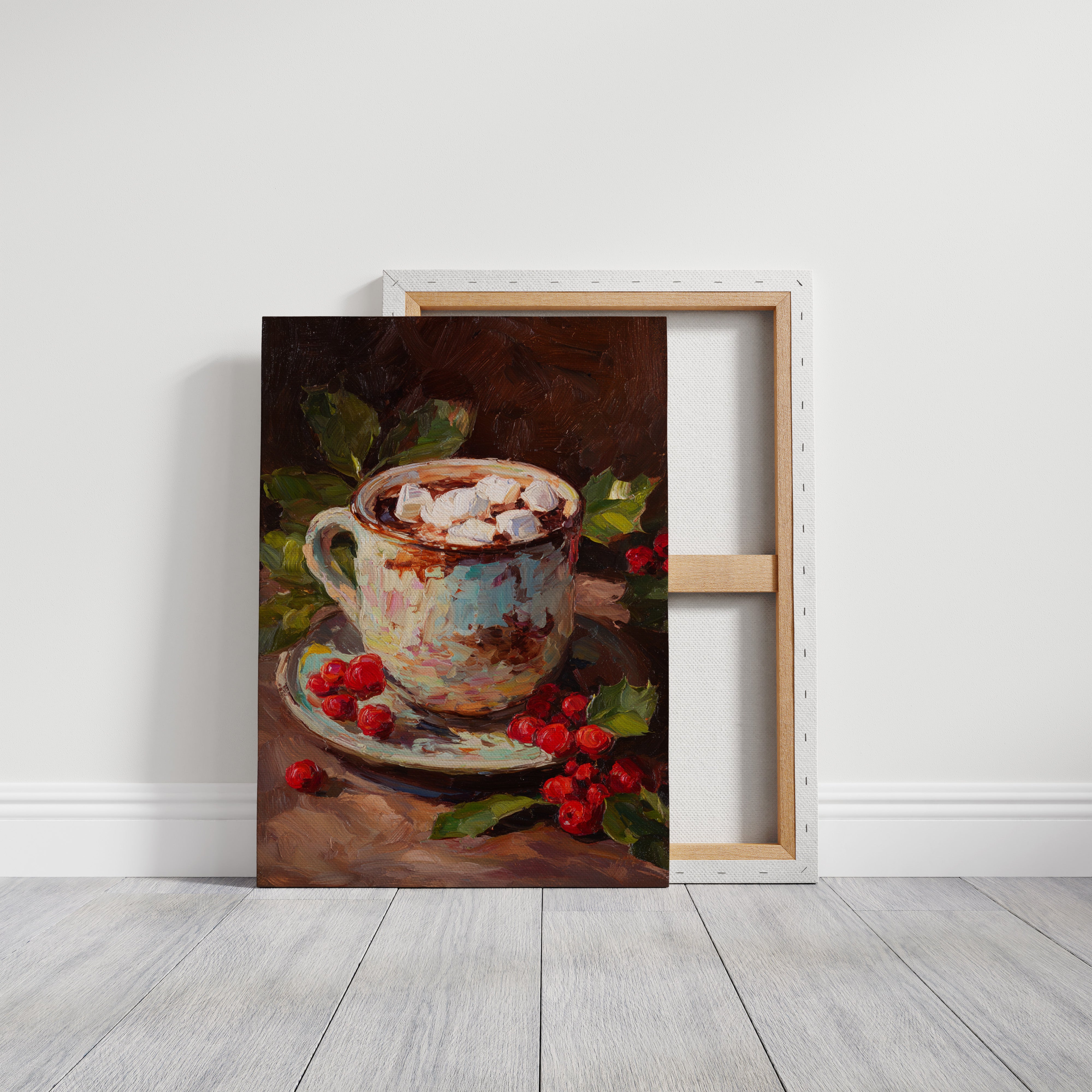 Sipping Warmth Among Winter Berries