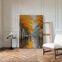Autumn Rain Lights Paris Streets