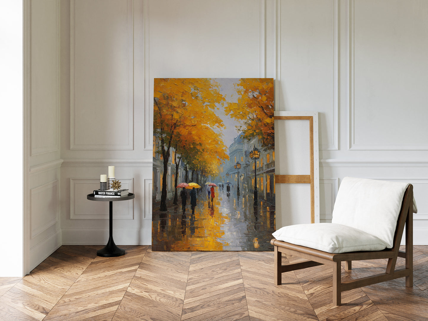 Autumn Rain Lights Paris Streets