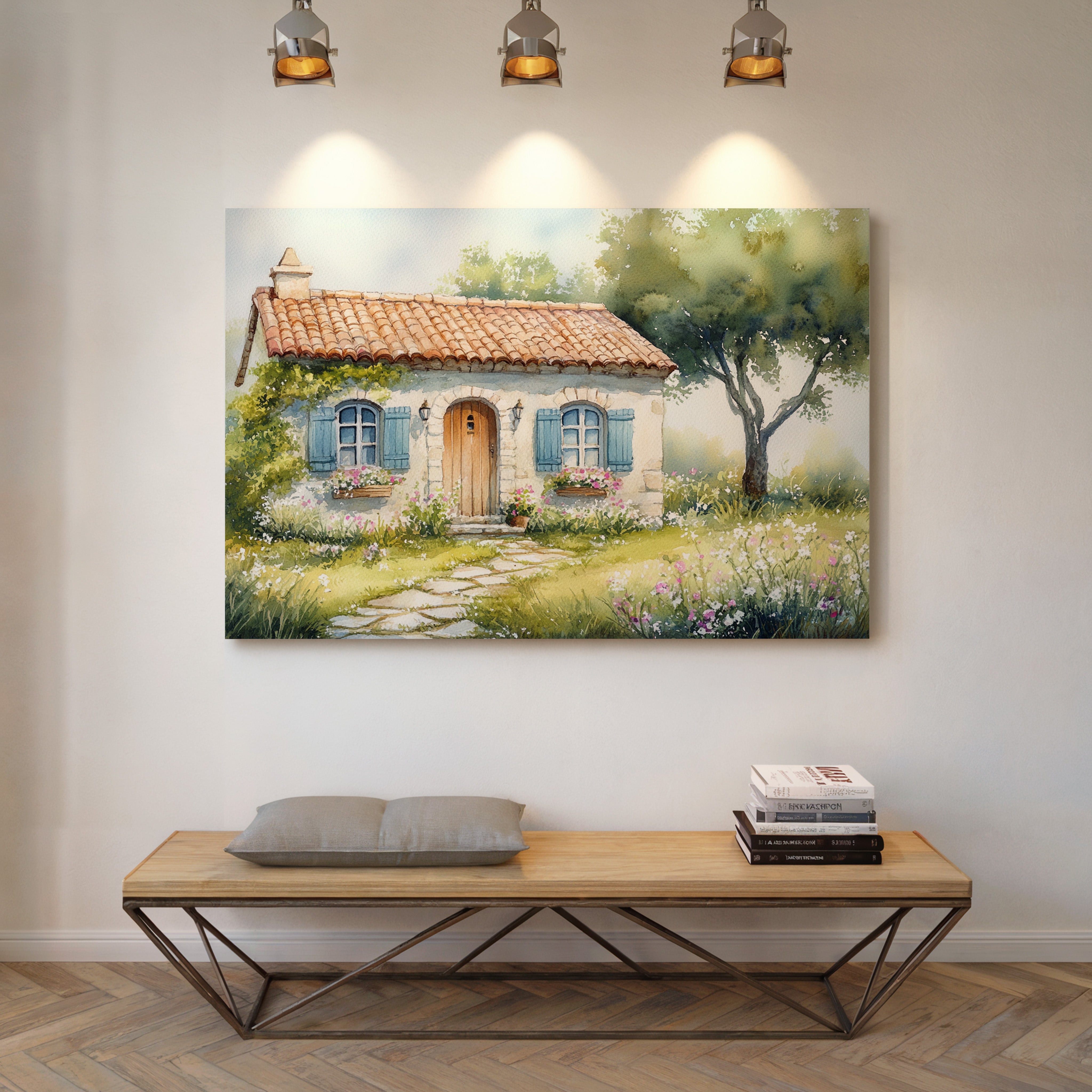 Summer Blooms By Cottage Door