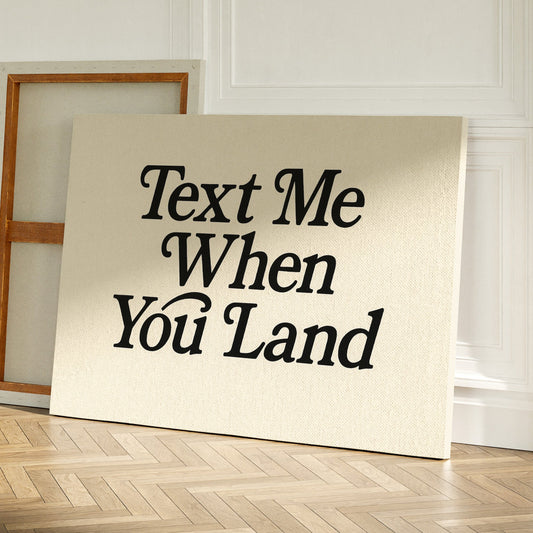 Text Me When You Land Serif Print