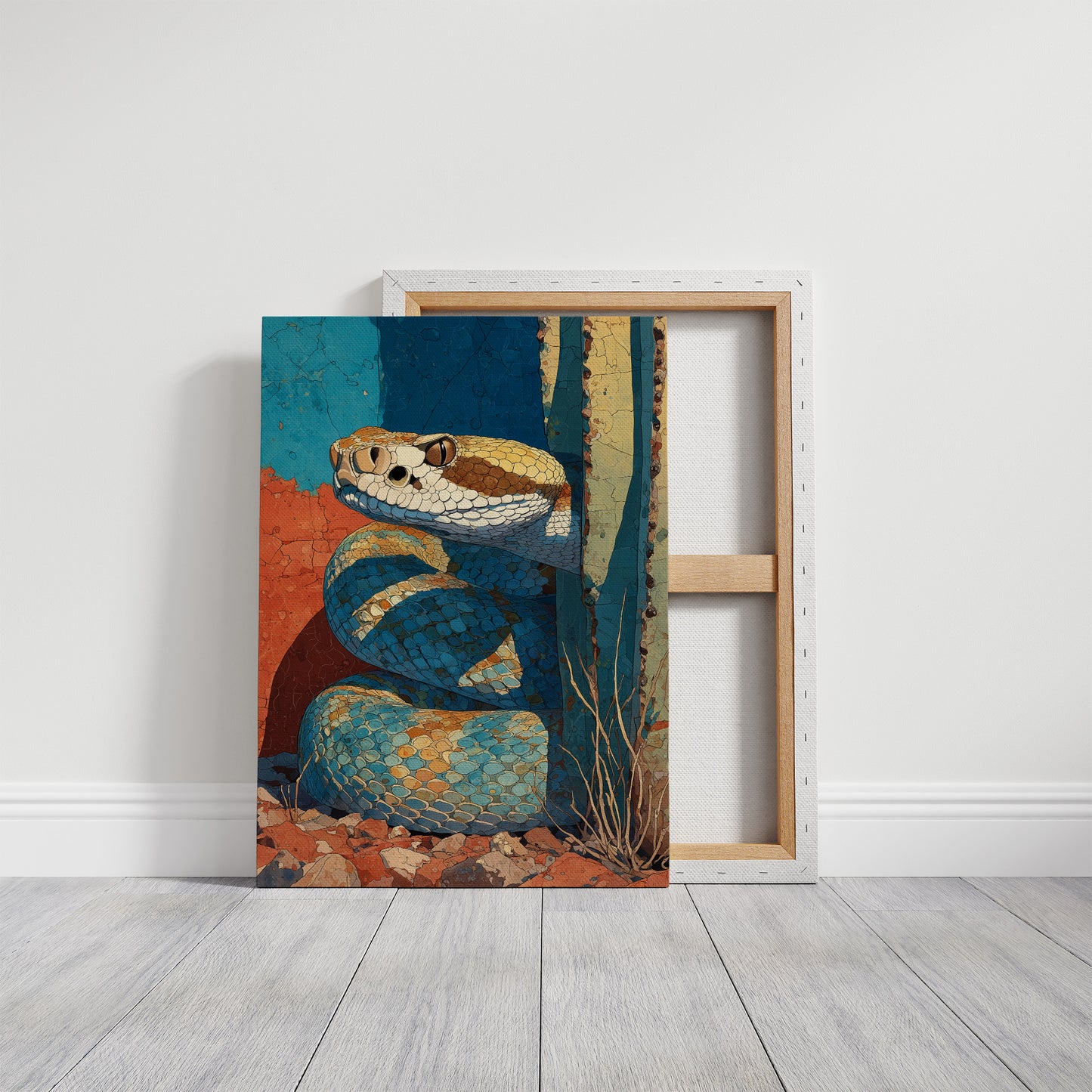 Coiled Rattler, Desert Mosaic