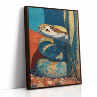 Coiled Rattler, Desert Mosaic