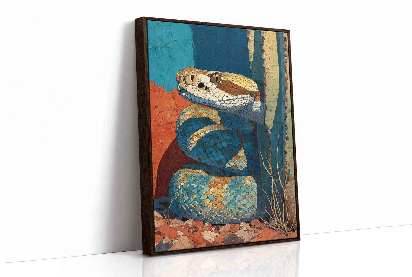 Coiled Rattler, Desert Mosaic