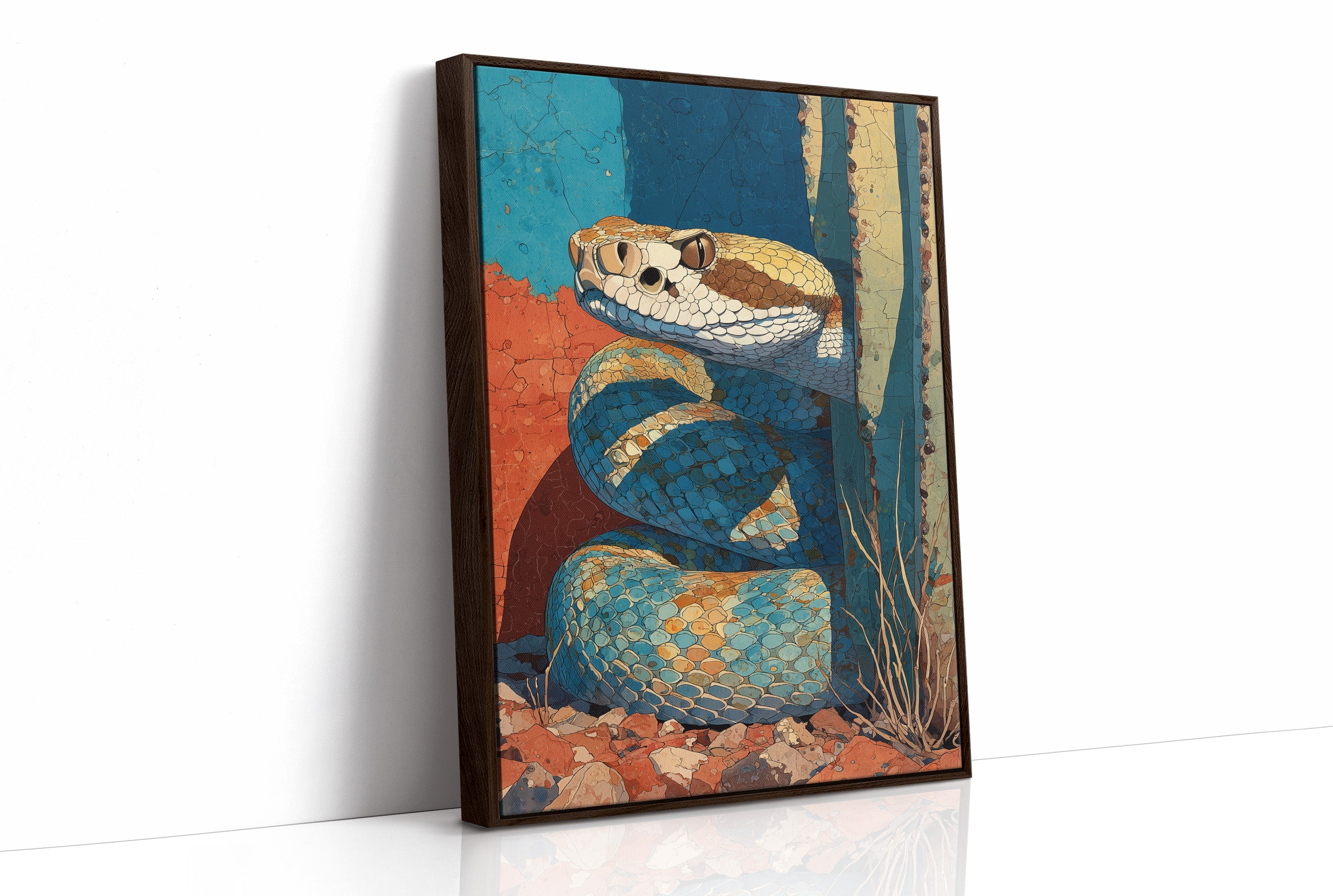 Coiled Rattler, Desert Mosaic