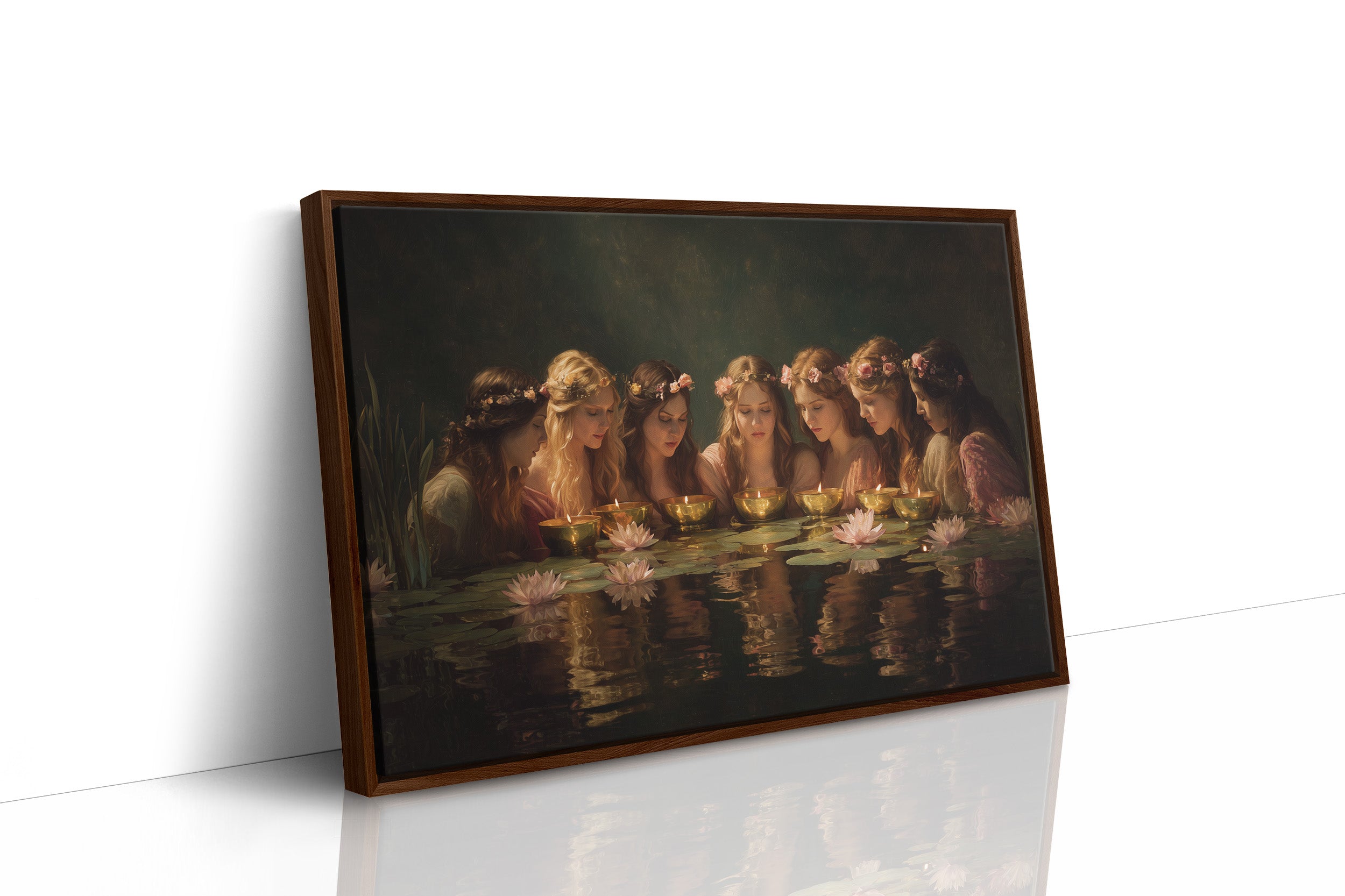 Maidens Gather At Lily Pond