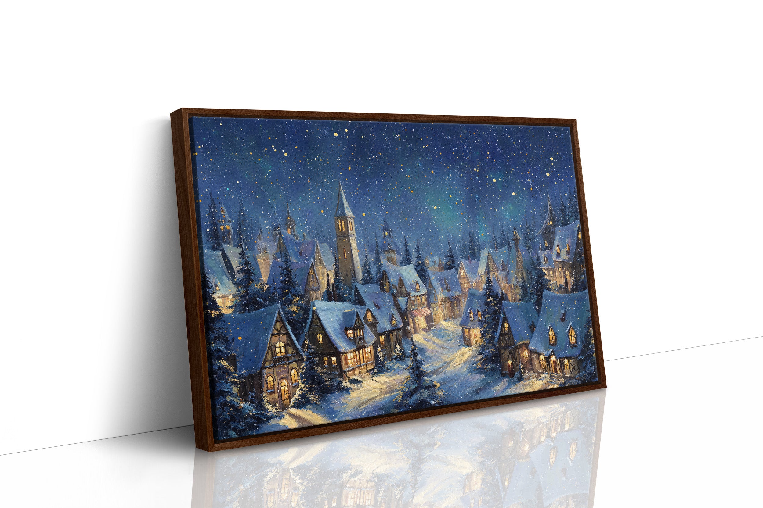 Starlit Village Keeps Winter's Secret