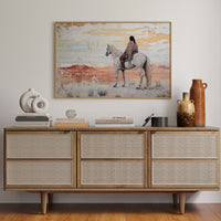 Desert Watcher on White Horse