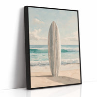 Weathered Board Awaits Morning Tide