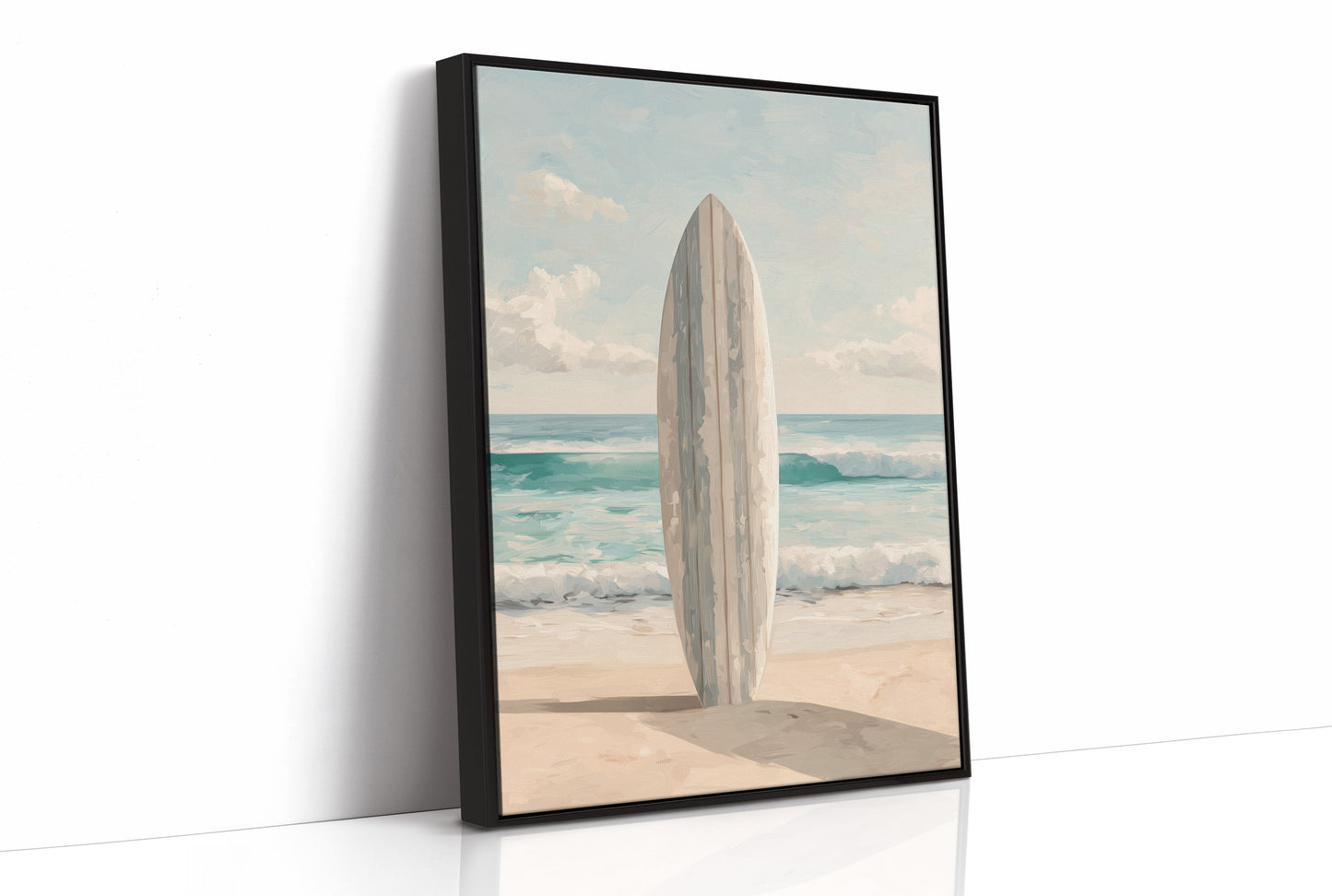 Weathered Board Awaits Morning Tide