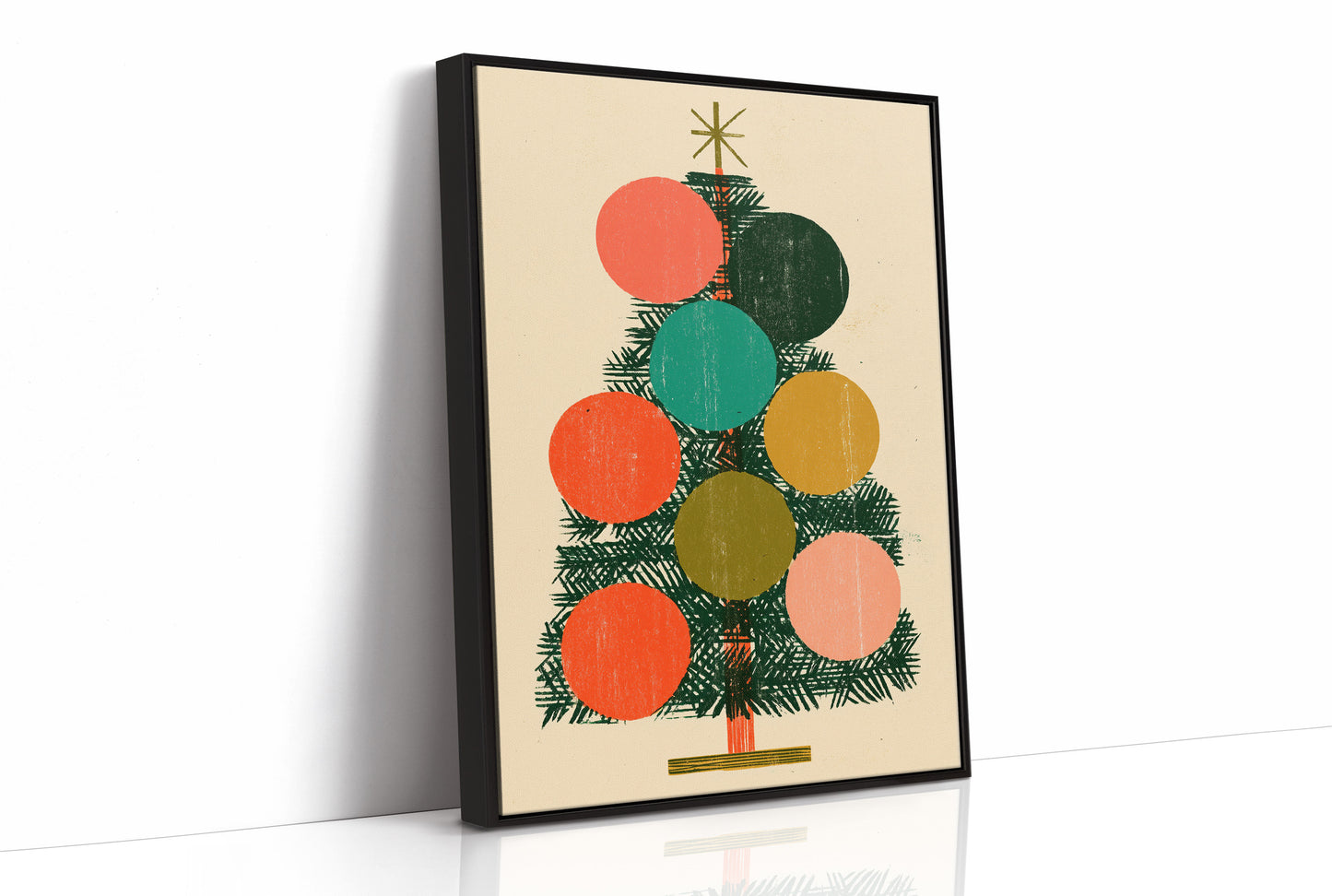 Block Print Tree, Star on Top