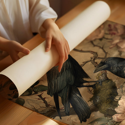 In Bloom With Midnight Feathers