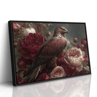 Hawk Nestled Among the Roses