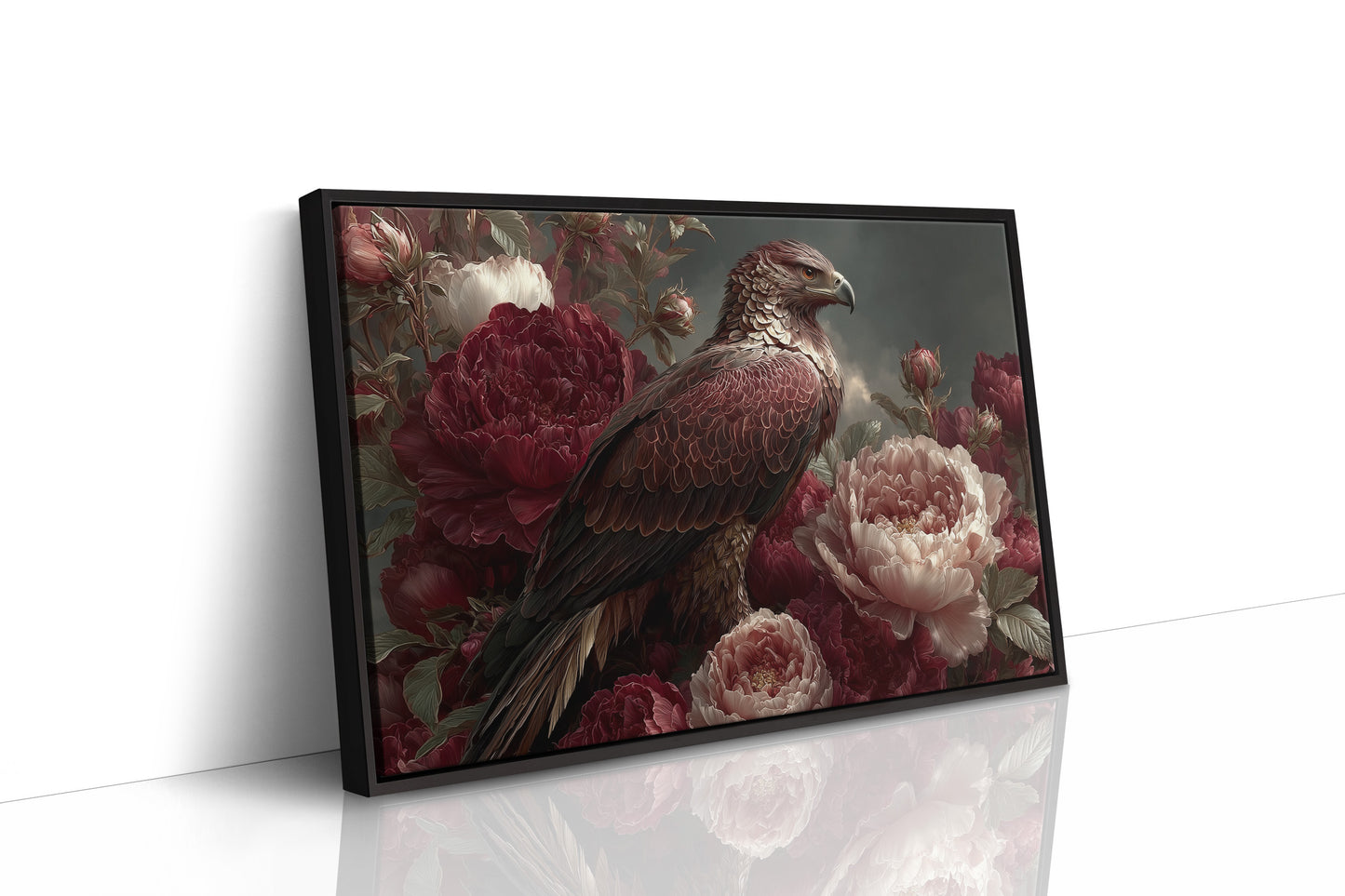 Hawk Nestled Among the Roses