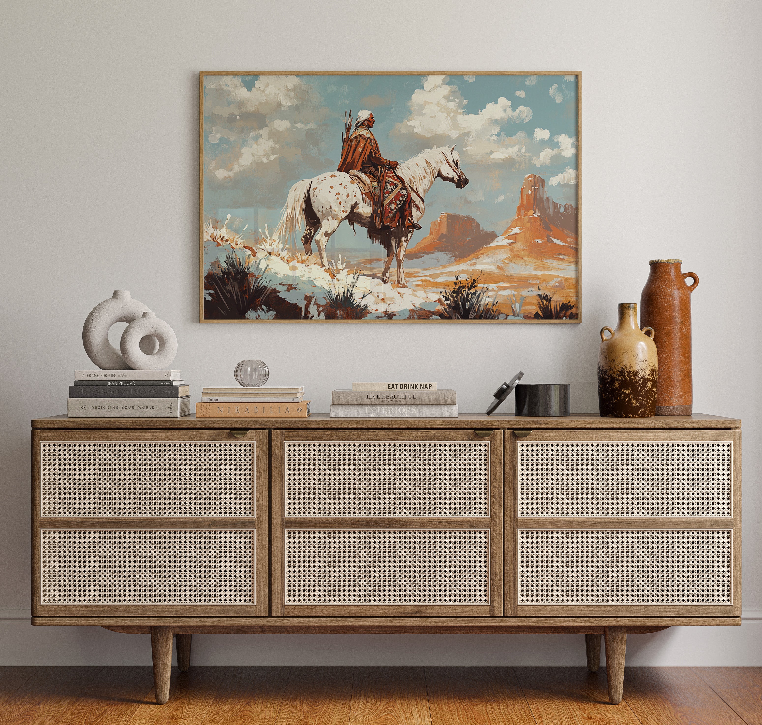 High Desert Scout on Painted Horse