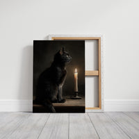 Feline Vigil By Candlelight