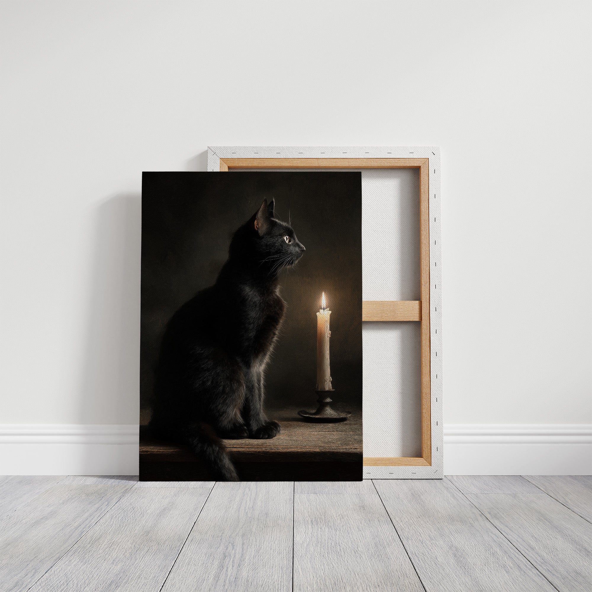 Feline Vigil By Candlelight